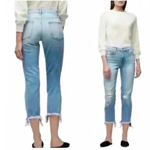 FRAME “Le Nouveau Straight" Stiletto Hem Cropped Jeans In Belding Size 31 EUC!